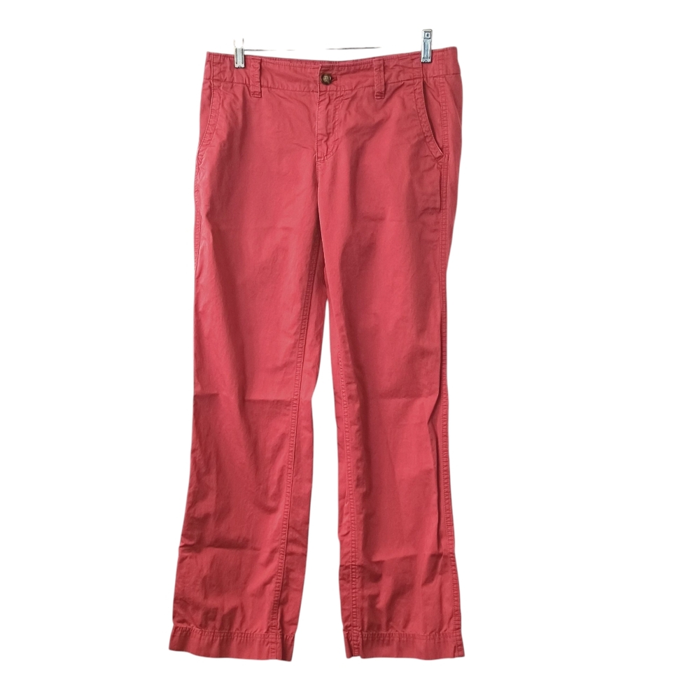 Women's GAP Pink Chino Straight Leg Pants Size 6 - 100% Cotton